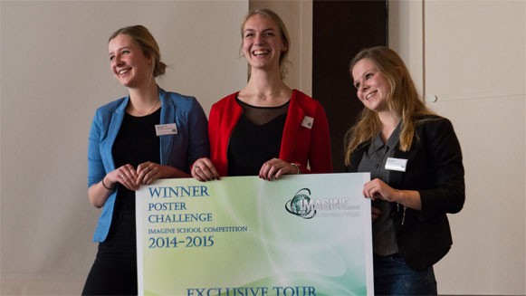 Jildou Schippers, Anouk van der Meij and Emma Post won the poster price for their biotechnological project