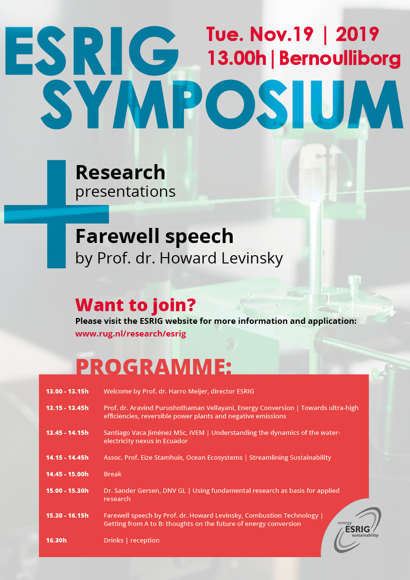 Poster ESRIG symposium | November 19, 2019