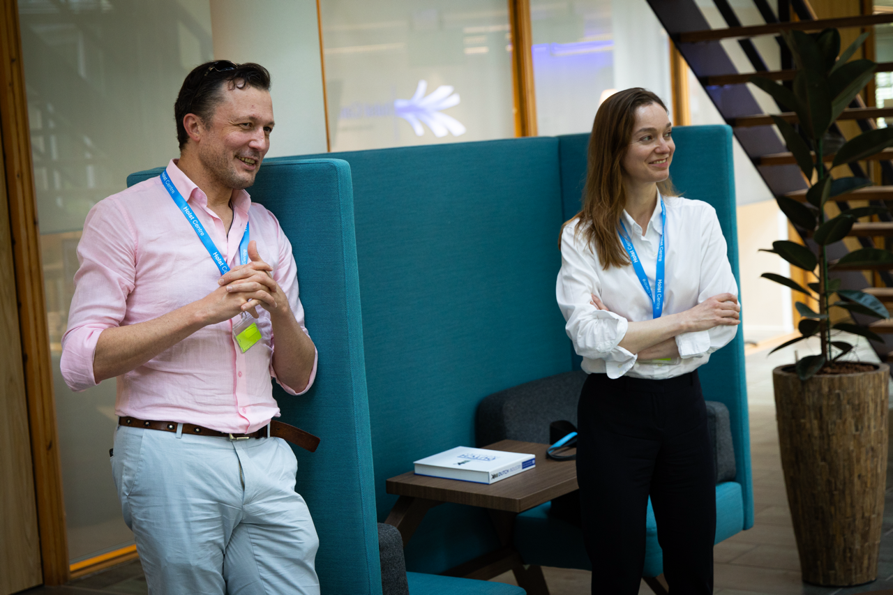 Participants interacting