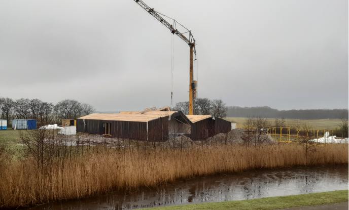 Opbouw HerdershutConstruction Herdershut