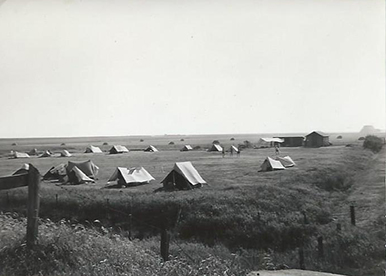 Van de tentjes in 1961 ...