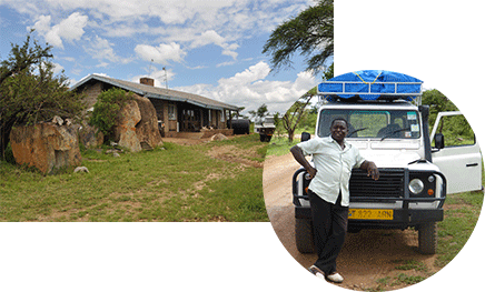 In Serengeti NP, Tanzania, with logistic manager Emilian P. Mayemba