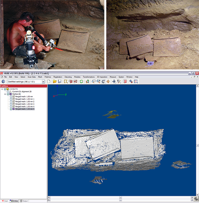 Crustumerium: 3D scanning of tomb 222.