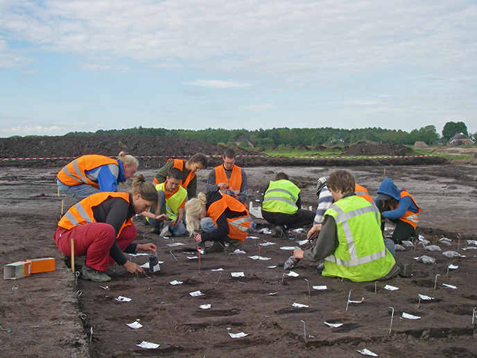 A Mesolithic encampment in Meerstad, Groningen.