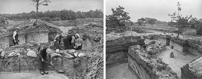 Excavation stone cist Diever.