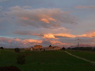 Sunset over the territory of Crustumerium