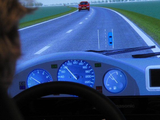 Head Up Display geeft positie op de weg weer