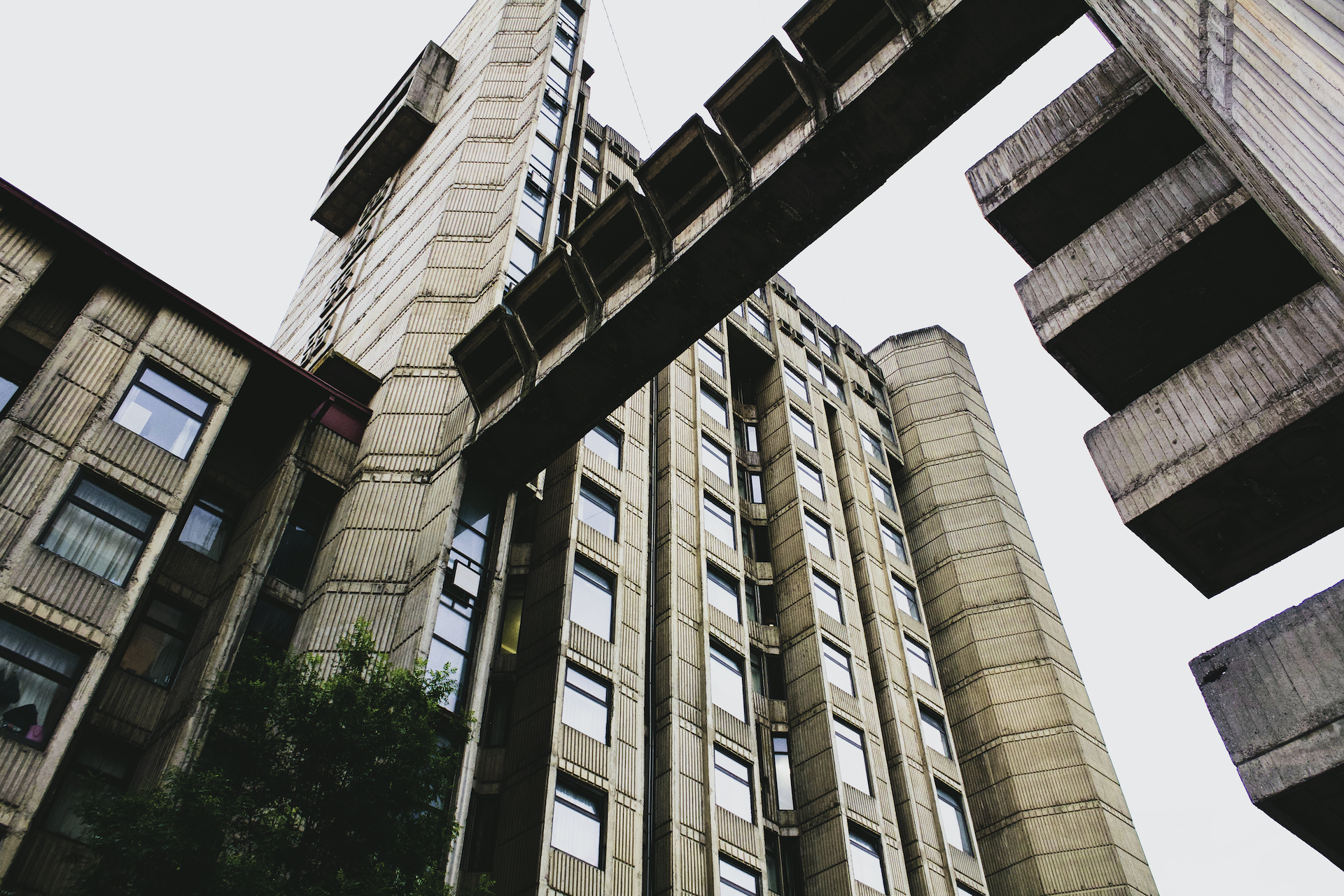 photograph: concrete buildings