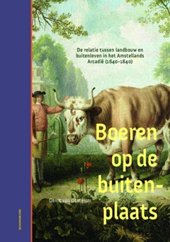 Book cover of the dissertation, featuring a painting of a man in 18th-century dress resting his hand on the head of a large brown-and-white bull.