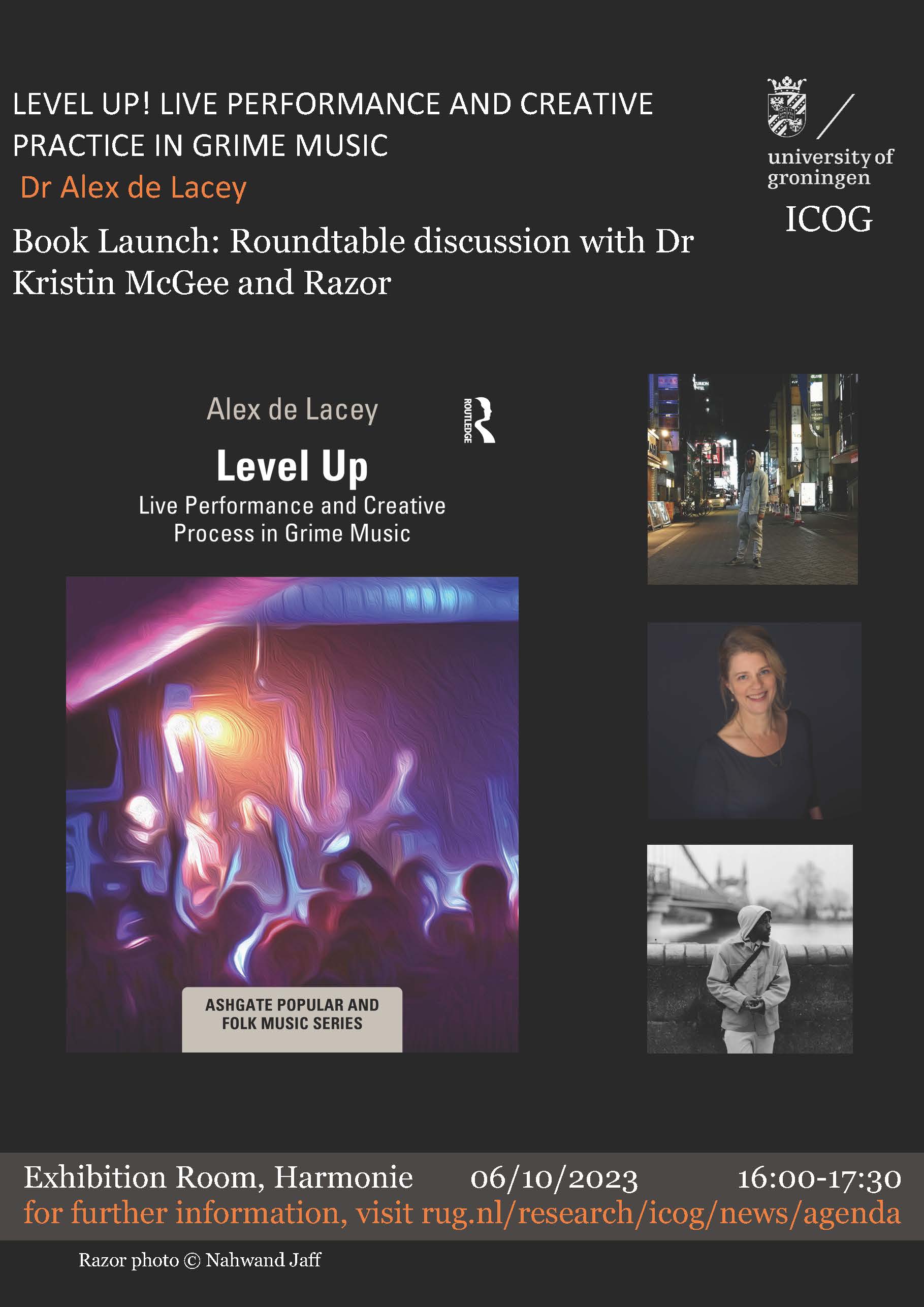 Book Launch ALEX DE LACEY Level Up Live Performance and