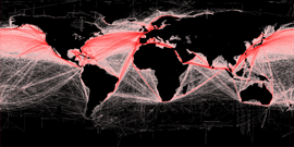 Shipping routes