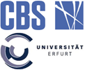 Logo's of Copenhagen Business School and the University of Erfurt