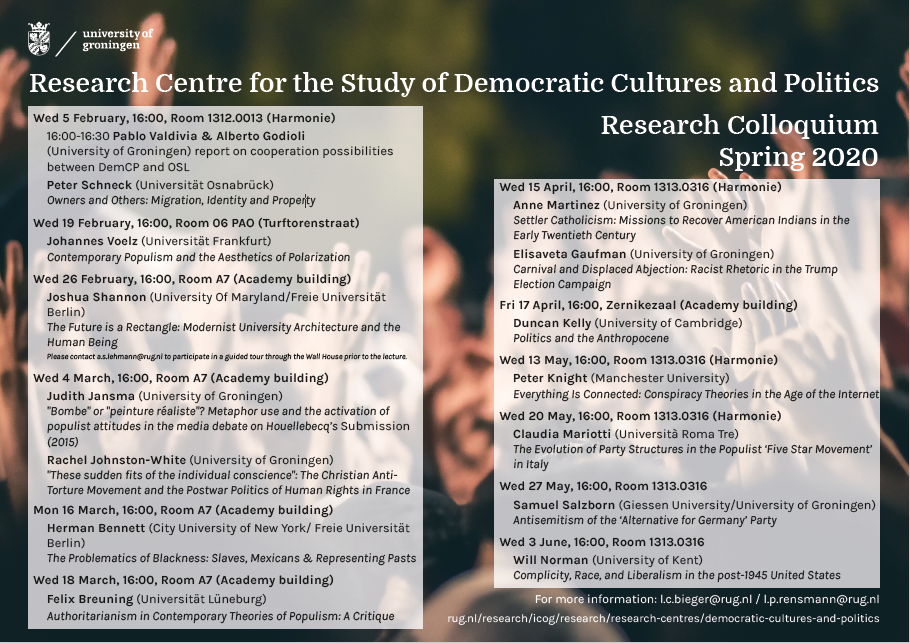 DemCP colloquium programme