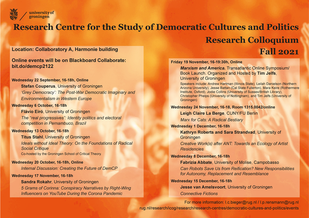 DemCP colloquium programme