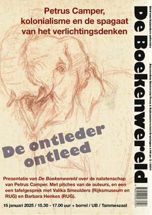 Flyer featuring one of Camper's sketches of an elephant.