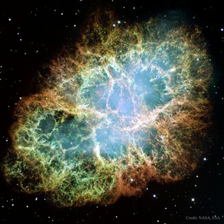The Crab nebula is a remnant of a supernova which exploded in 1084. The supernova injected large quantities of energy as well as heave elements into the ISM. The shock waves can trigger star formation and the heavy elements enrich the gas from which future stars are made. Image Credit: NASA, ESA, J. Hester and A. Loll