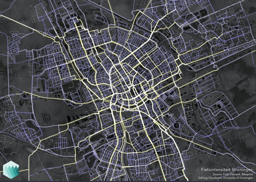 Fietsintensiteit in Groningen