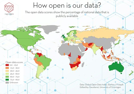 Overzicht open data per land