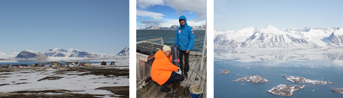 Ny Alesund, jetty sampling and Kongsfjorden (photos by Gemma Kulk)