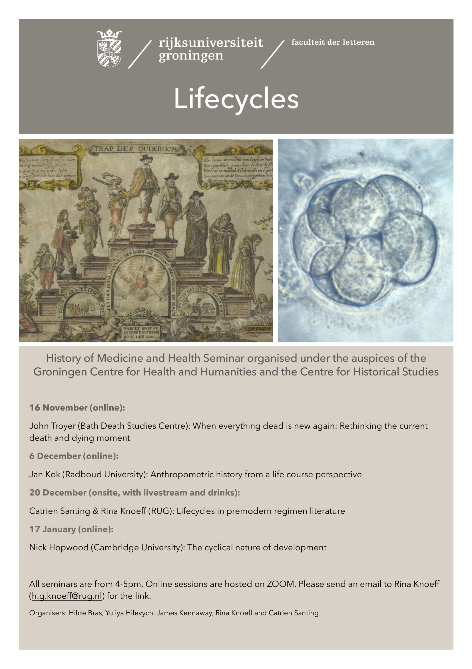 History of Medicine and Health Seminar Lifecycles