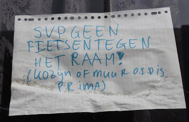 Regeldrift 'Geen fietsen'