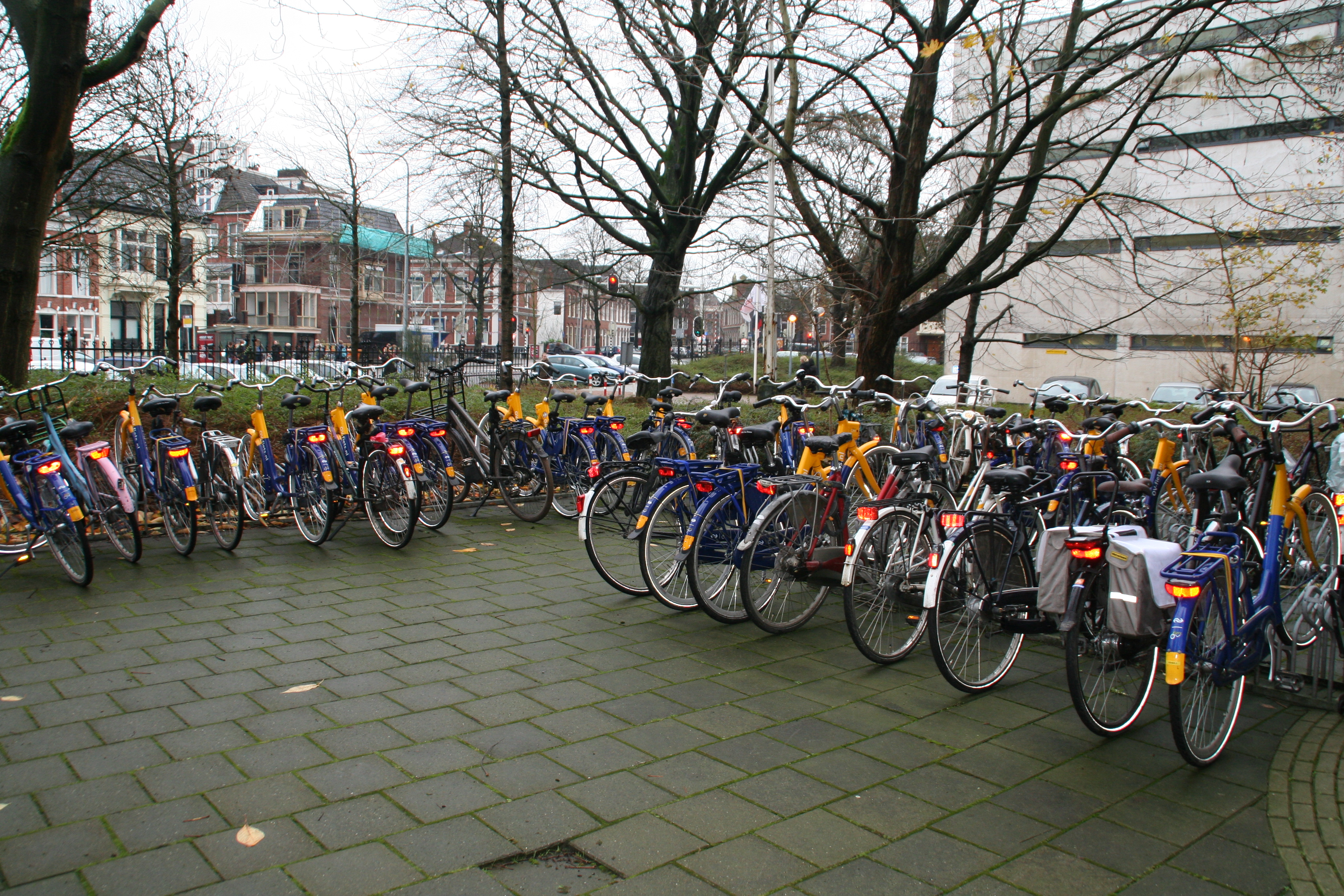 Velen kwamen met de OV fiets.