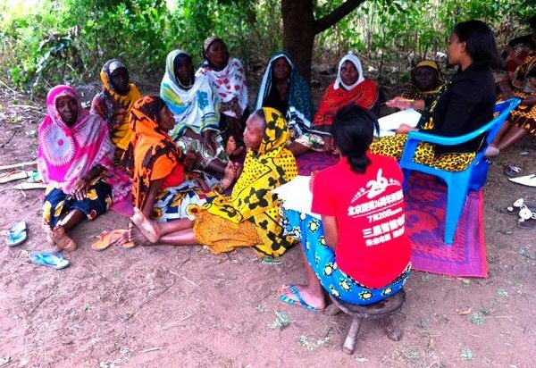 Focus group with grandmothers in Malingali, Tanzania.