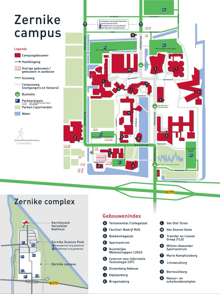 Zernike Campus map