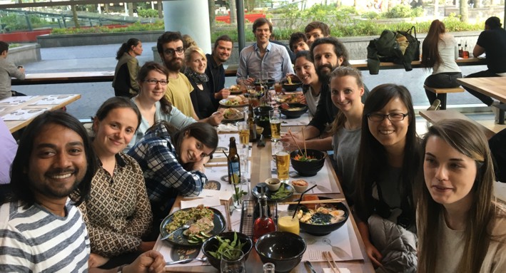 Group dinner in Amsterdam, May 2017