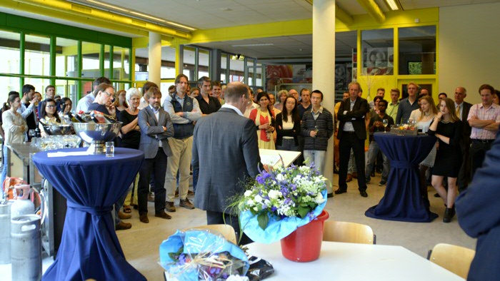 Klaas Poelstra (member faculty board) adresses the Laureate 2