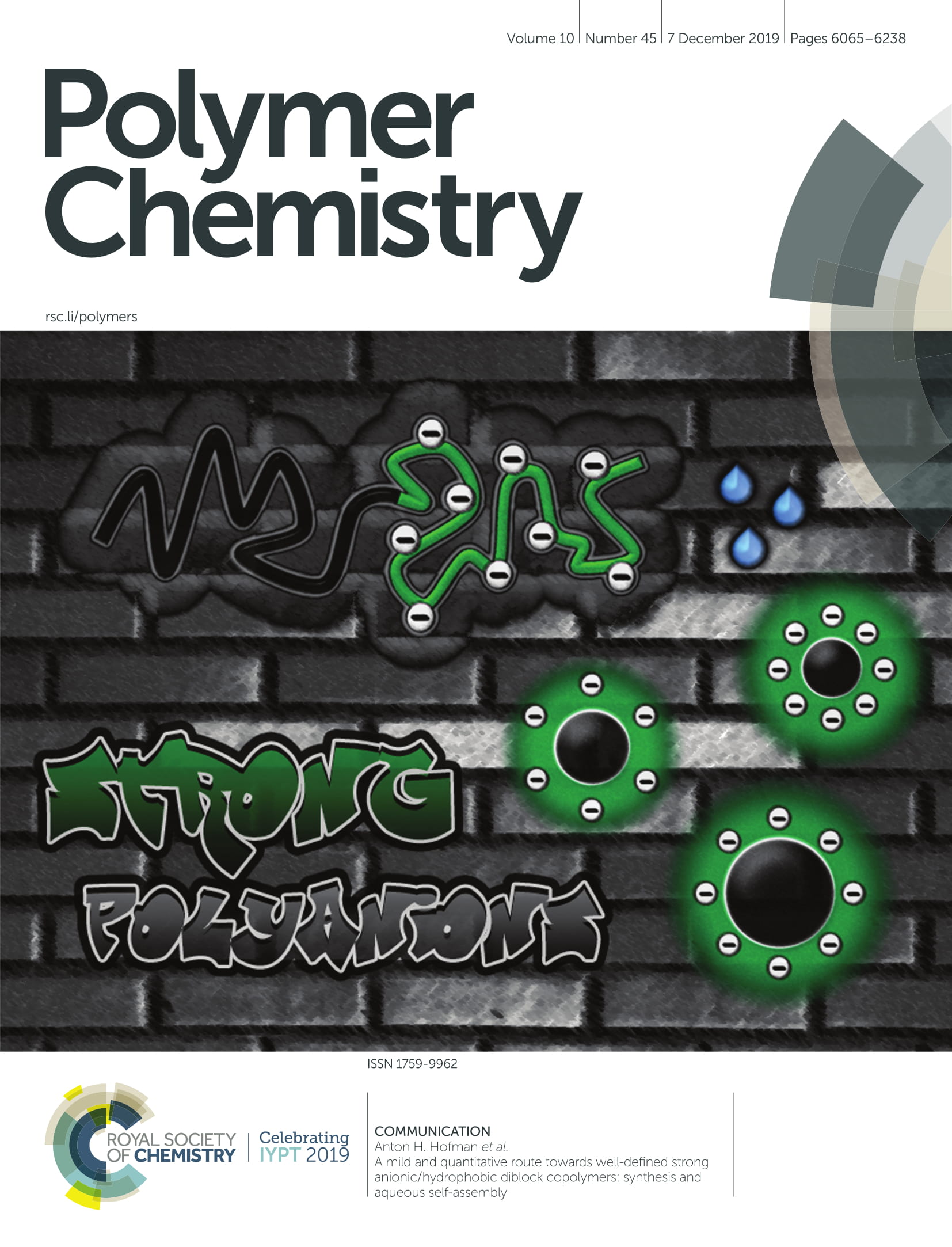 Front Cover of Polymer Chemistry (Issue 45)
