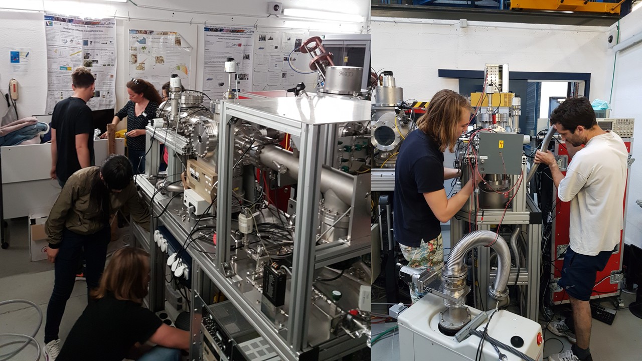 Installation at the IRRSUD MeV heavy-ion beamline at GANIL/Caen