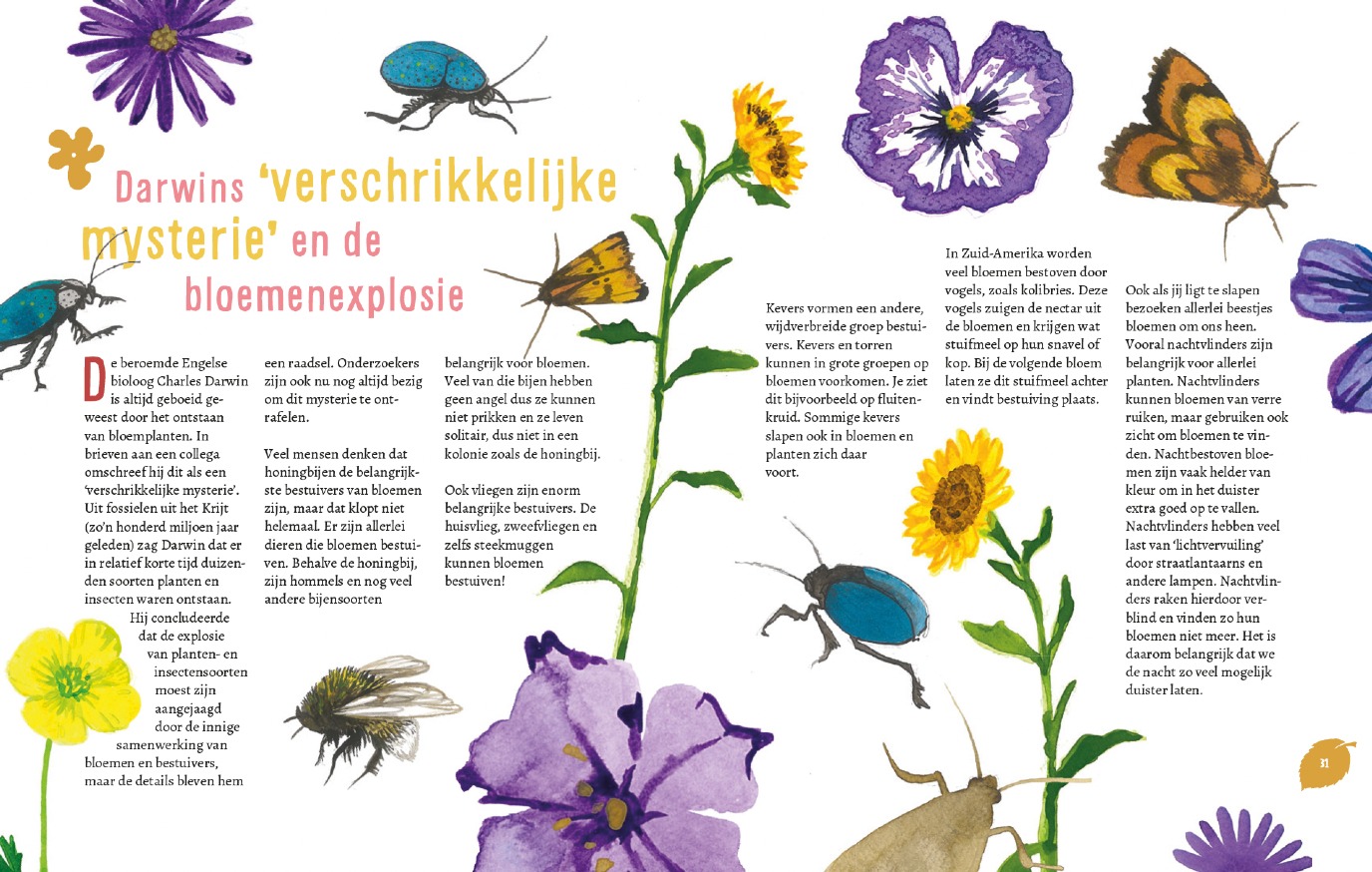 Een bloemenexplosie - enkele bladzijdes uit het boek | Beeld Casper van der Kooi