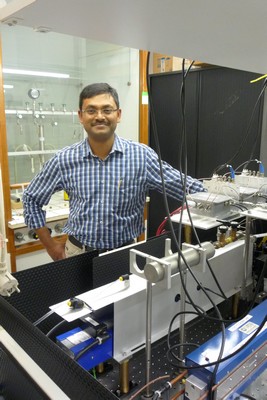 Dipayan Paul with the ICOGS set up | Photo Science LinX