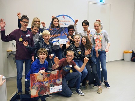 De winnende school: het Praedinius Gymnasium uit Groningen | Foto Science LinX