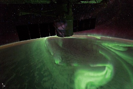 Northern lights, seen from the International Space Sation | Photo NASA / Wikimedia