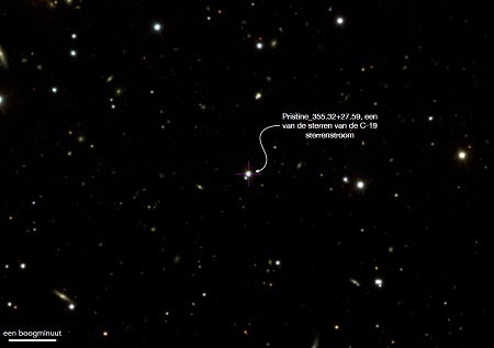 A single star that is part of the C-19 star stream | Sloan Digital Sky Survey in de Aladin software (Observatoire astronomique de Strasbourg)