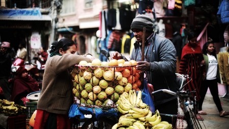 Voedselmarkt in Nepal | Foto Jianhui Huang