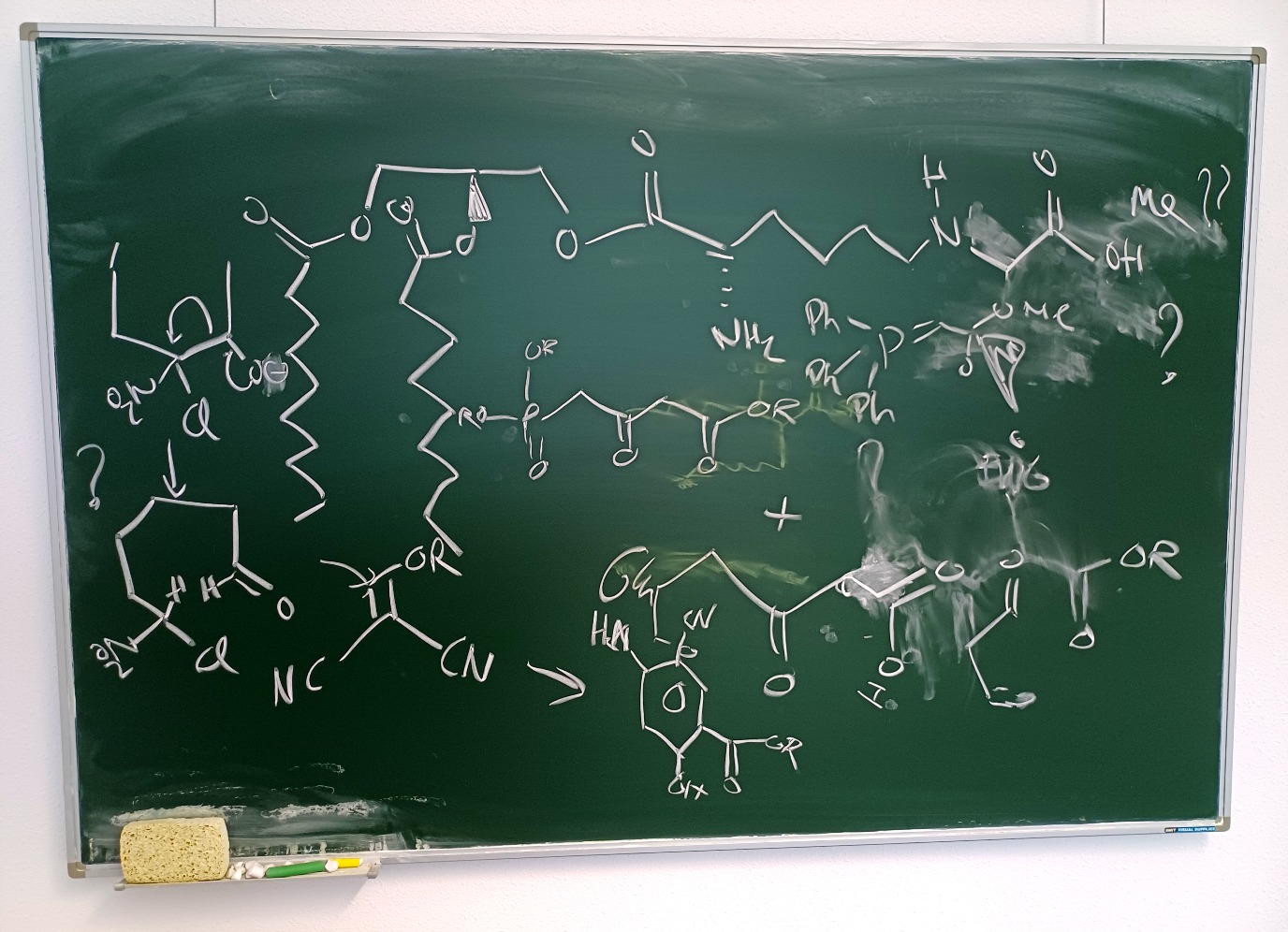 Schoolbord met structuurformule