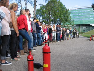 Students listening to the instructor