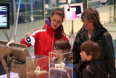Visitors in the Science LinX exhibition