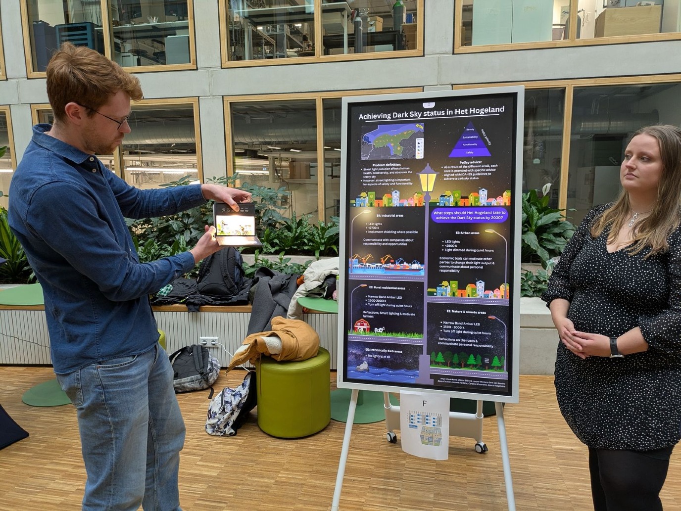Master studenten presenteren hun adviesrapport over lichtvervuiling in de gemeente Het Hogeland