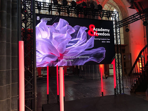 Animatie gebruikt bij de opening van het Academisch jaar 2024-2025