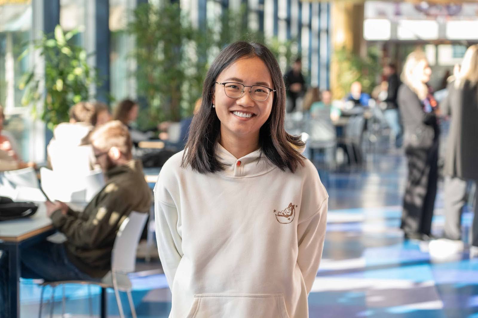 Individuele portretfoto met dynamische achtergrond