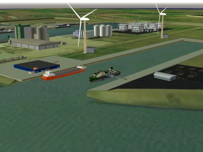 New harbour and industry