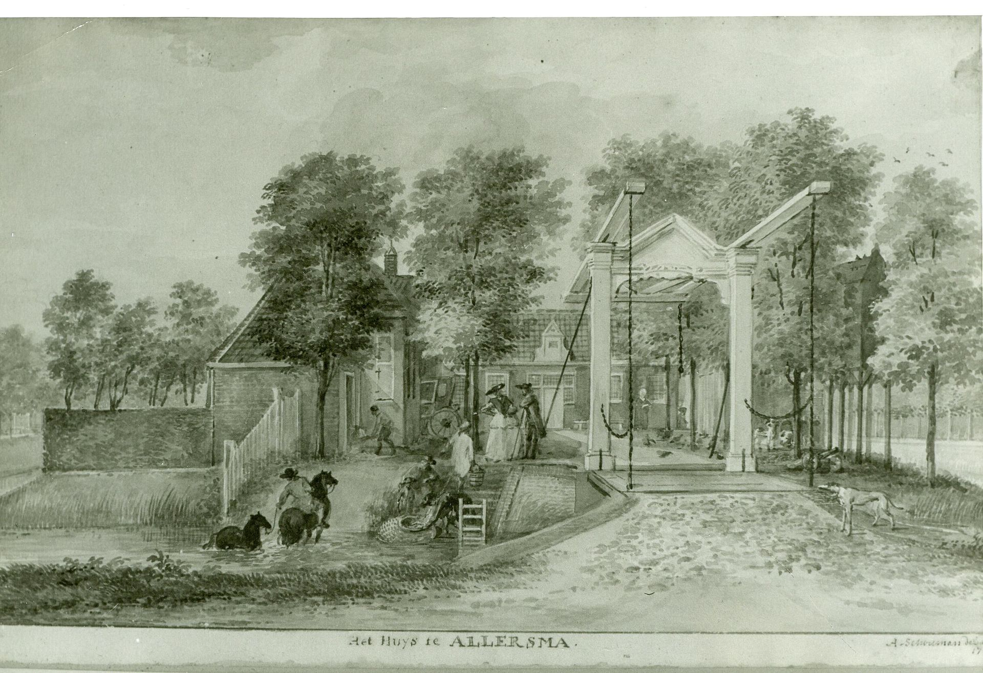 A. Schouman, ‘Het Huys te Allersma’, 1772.