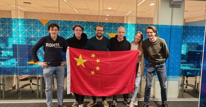 Het team (v.l.n.r.): Roel, Pieter, Tom, Sasha, Thirza, Sjoerd