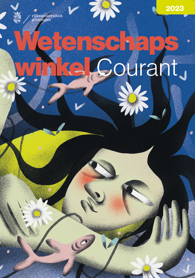 Marieke Druiven (Aardkluit) ontwierp de omslag van de Wetenschapswinkel Courant 2023