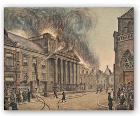Fire in academy building in 1906