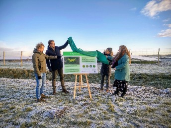 unveiling solar park construction board